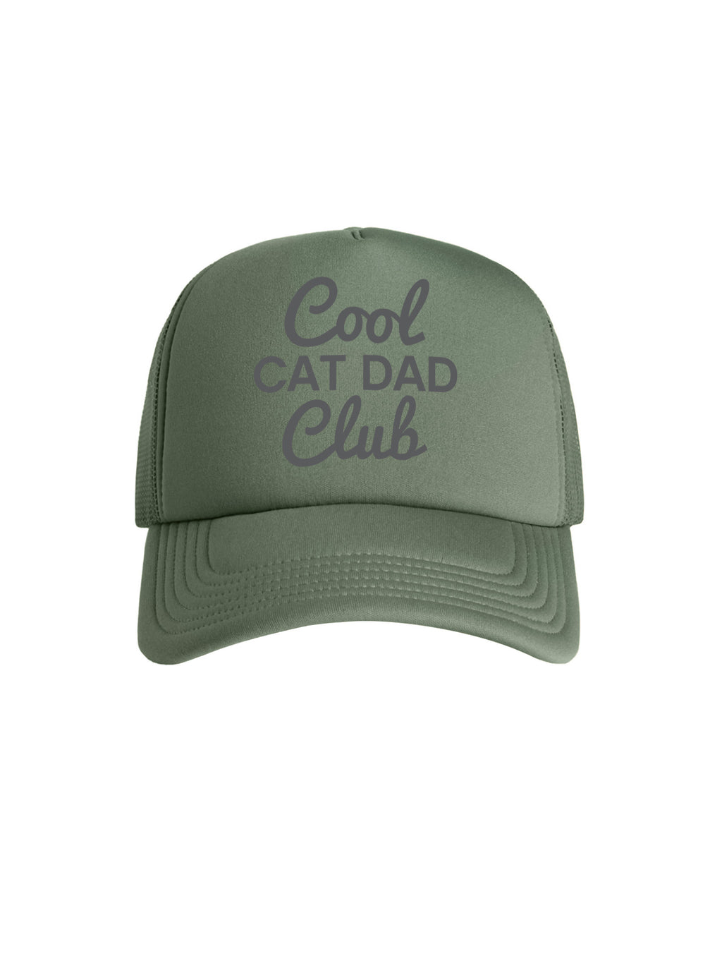 Cool Cat Dad Club Signature Script Foam Trucker Cap