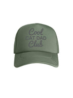 Cool Cat Dad Club Signature Script Foam Trucker Cap