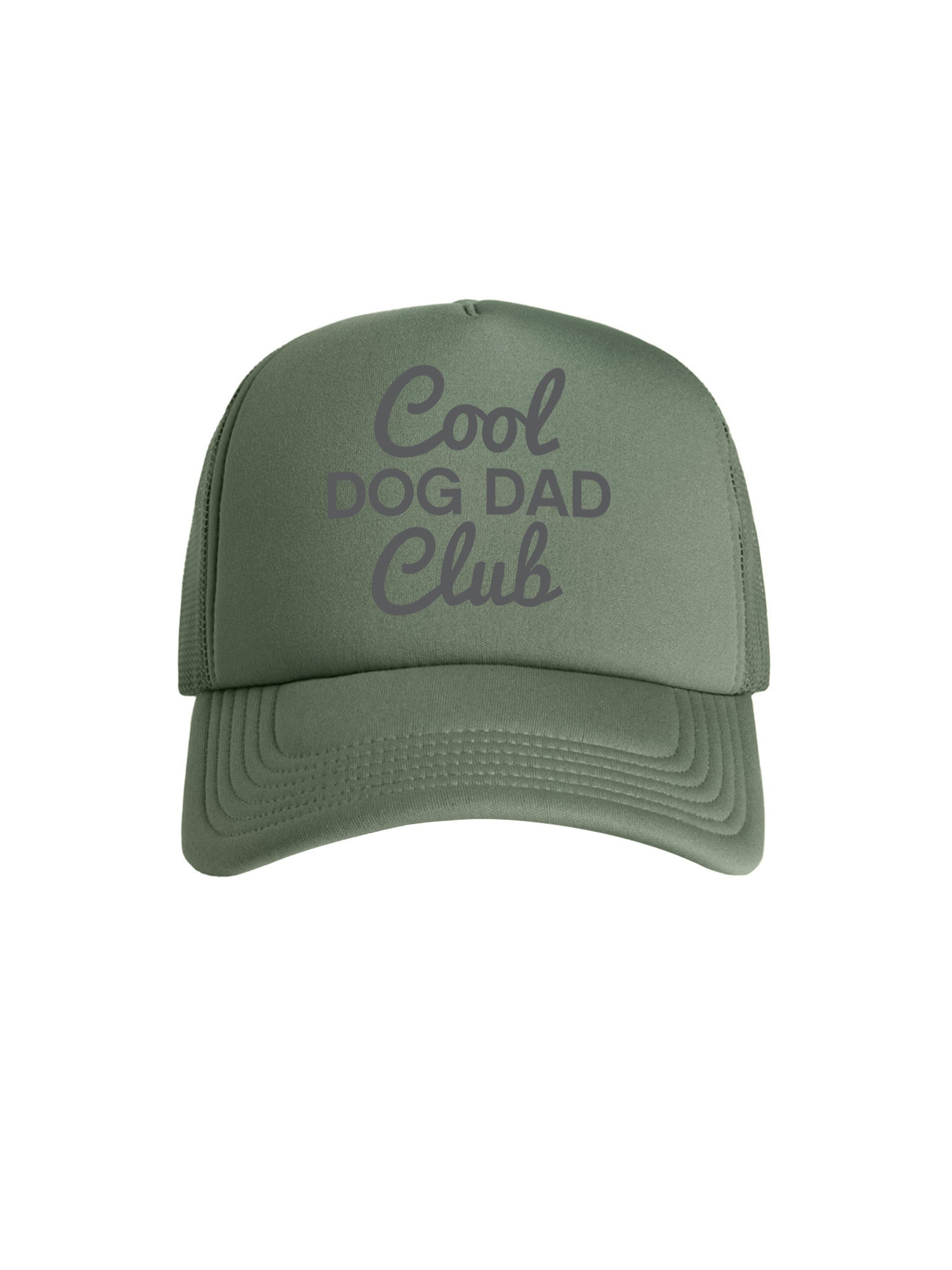 Cool Dog Dad Club Signature Script Foam Trucker Cap