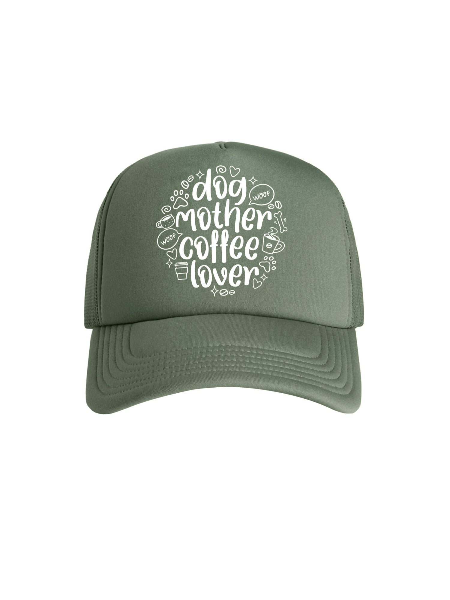 Dog Mother Coffee Lover Foam Trucker Cap
