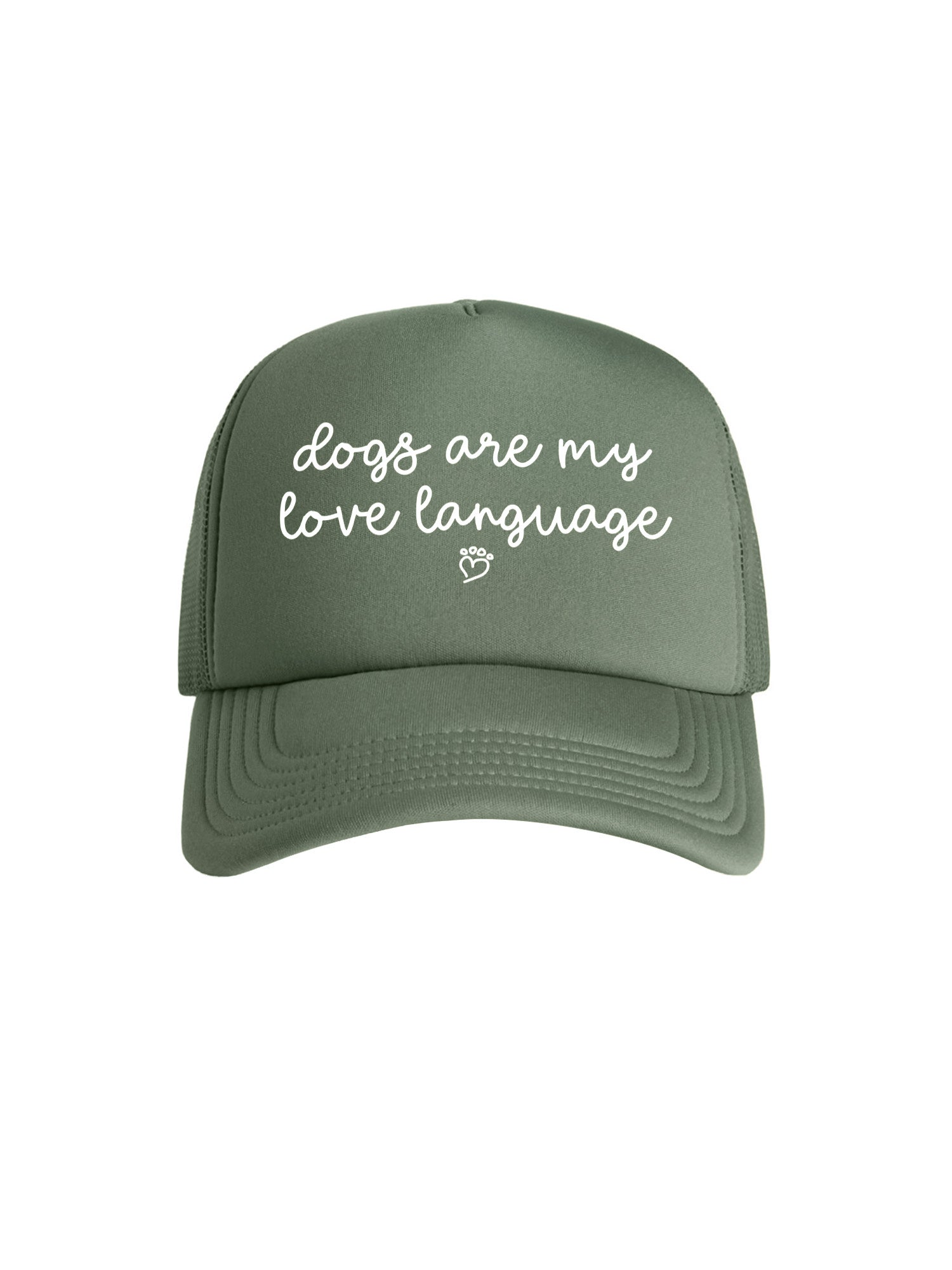 Dogs Are My Love Language Foam Trucker Cap