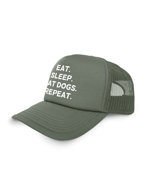 Eat. Sleep. Pat Dogs. Repeat. Foam Trucker Cap