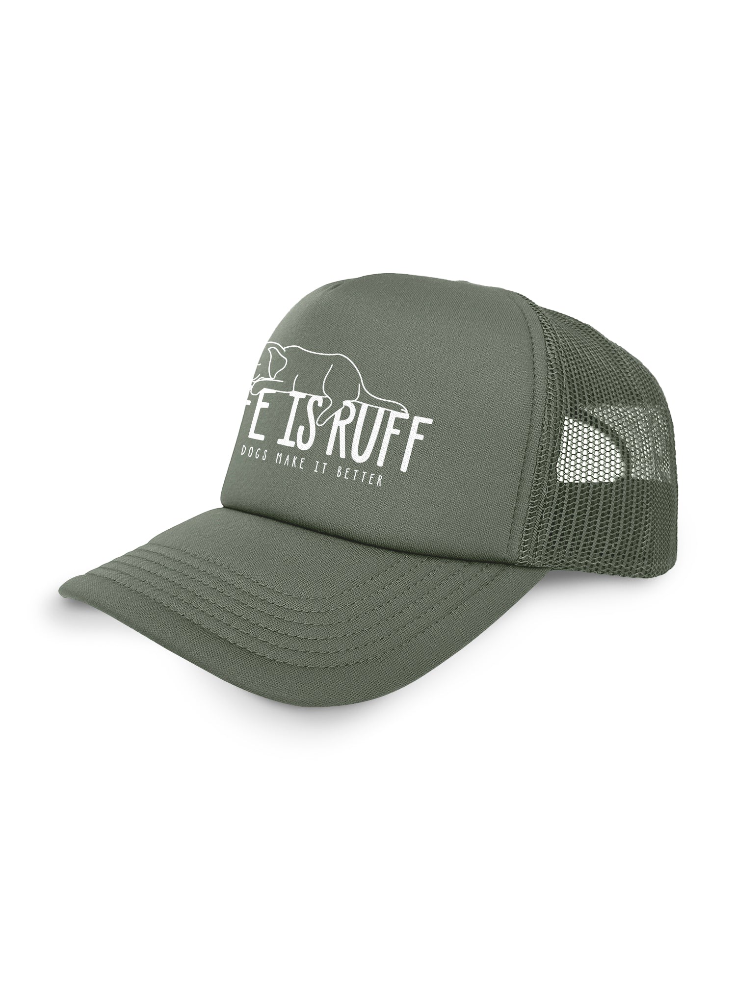 Life Is Ruff Foam Trucker Cap
