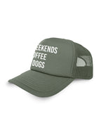 Weekends Coffee & Dogs Foam Trucker Cap