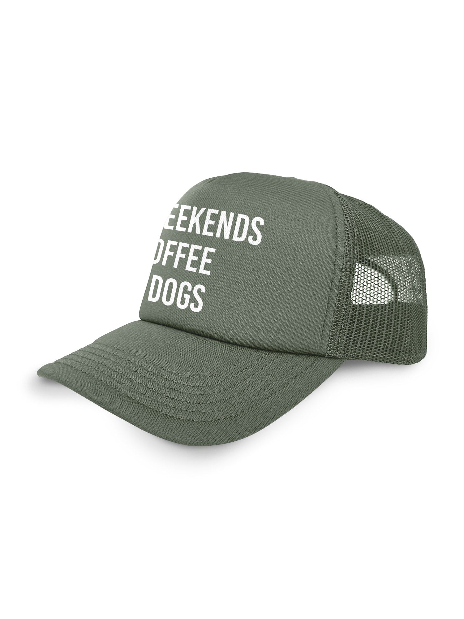 Weekends Coffee & Dogs Foam Trucker Cap