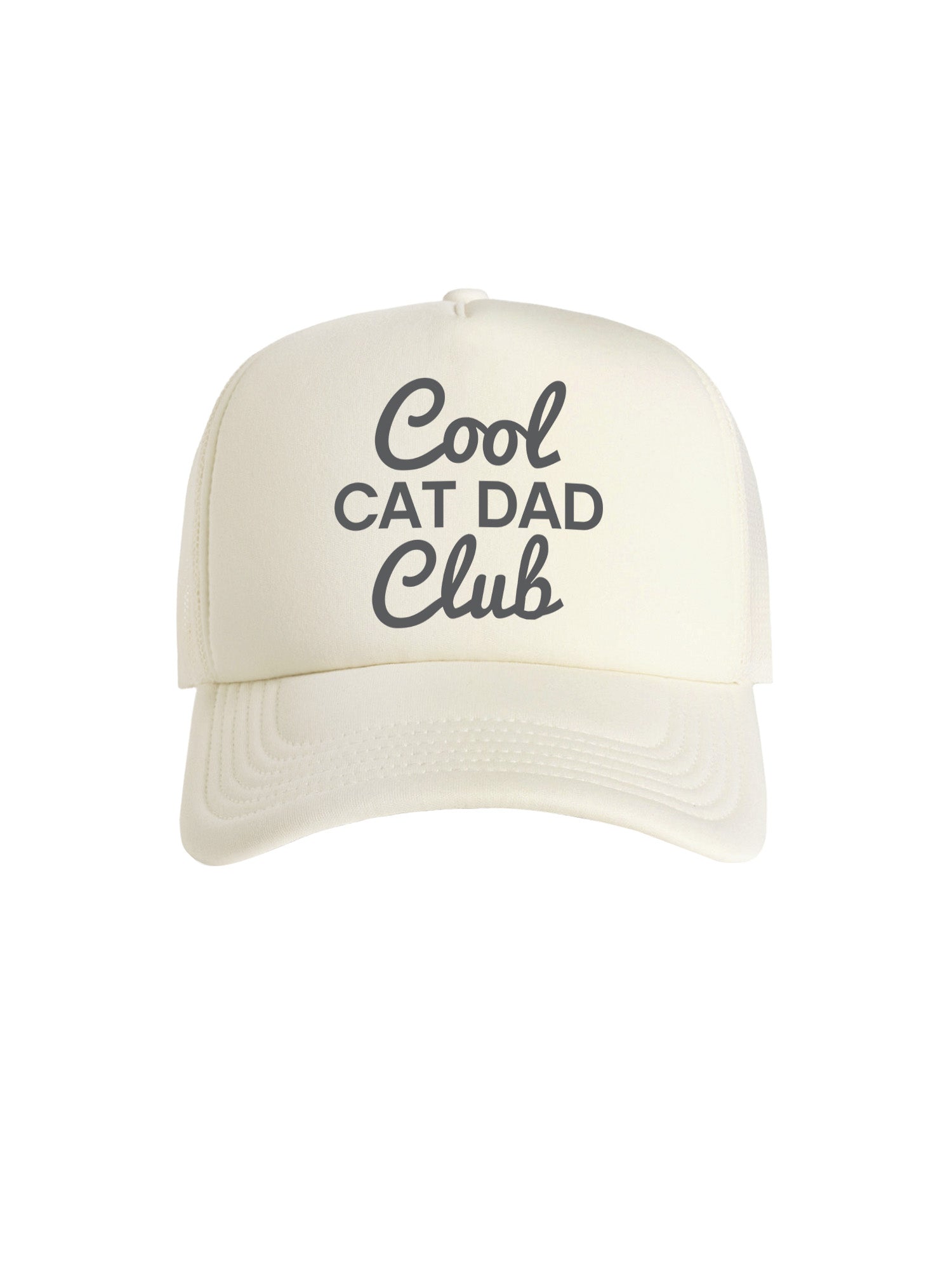 Cool Cat Dad Club Signature Script Foam Trucker Cap