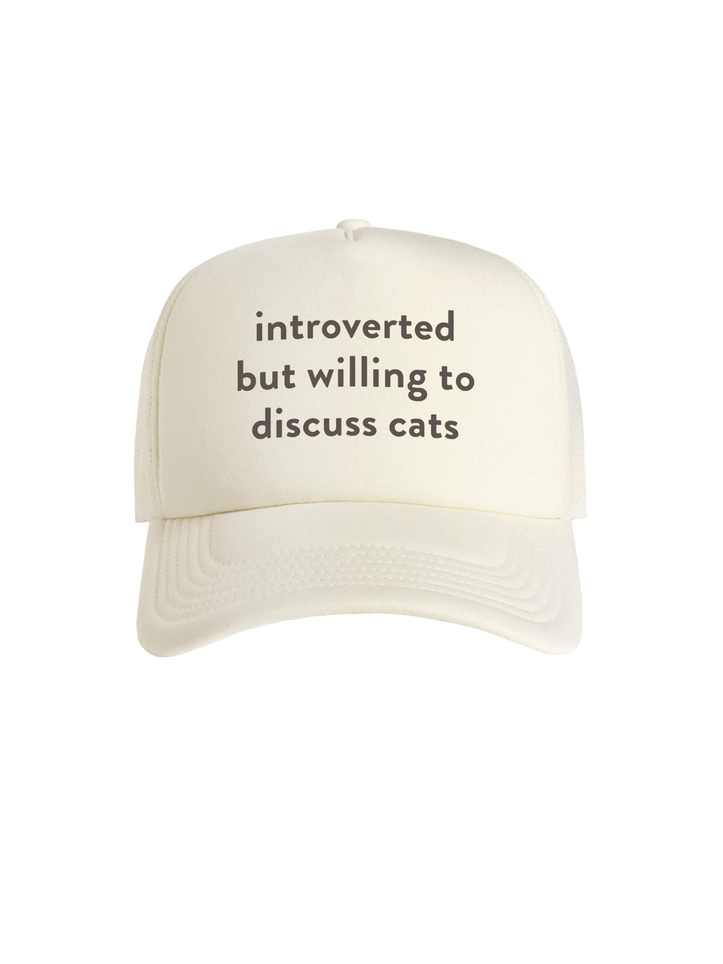 Introverted But Willing To Discuss Cats Foam Trucker Cap