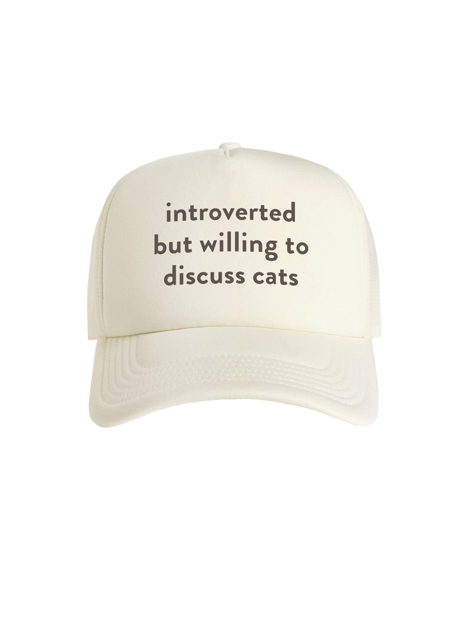 Introverted But Willing To Discuss Cats Foam Trucker Cap