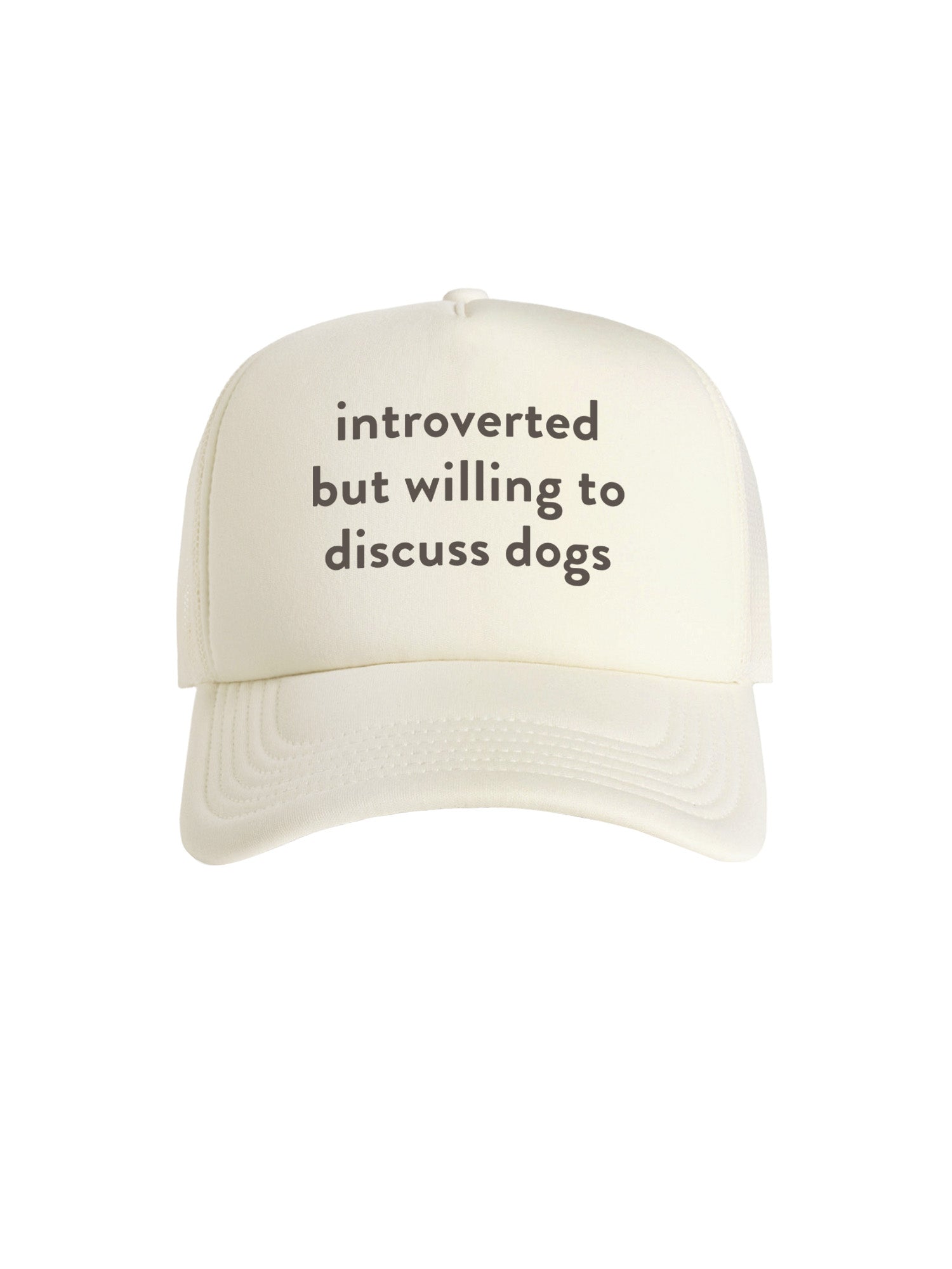 Introverted But Willing To Discuss Dogs Foam Trucker Cap