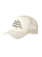 Dogs. Donuts. Deadlifts. Foam Trucker Cap