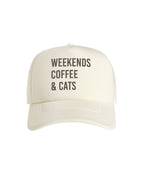 Weekends Coffee & Cats Foam Trucker Cap