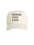 Weekends Coffee & Dogs Foam Trucker Cap