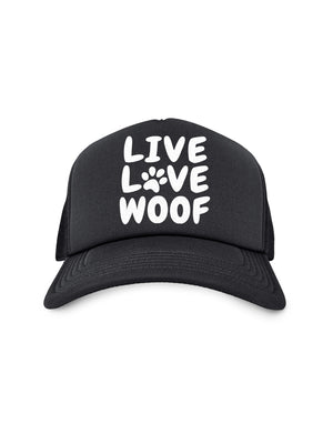 Live Love Woof Foam Trucker Cap