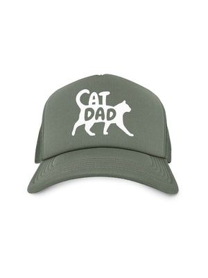 Cat Dad Silhouette Foam Trucker Cap