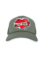 Cat Mum Heart Tattoo Foam Trucker Cap