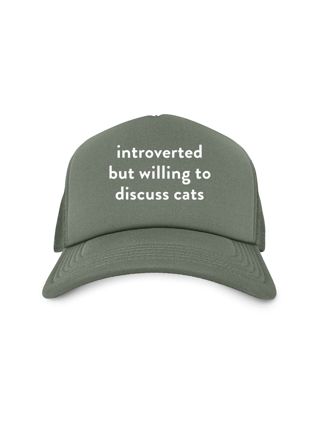 Introverted But Willing To Discuss Cats Foam Trucker Cap