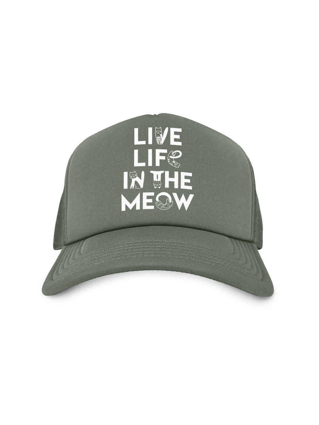 Live Life In The Meow Foam Trucker Cap