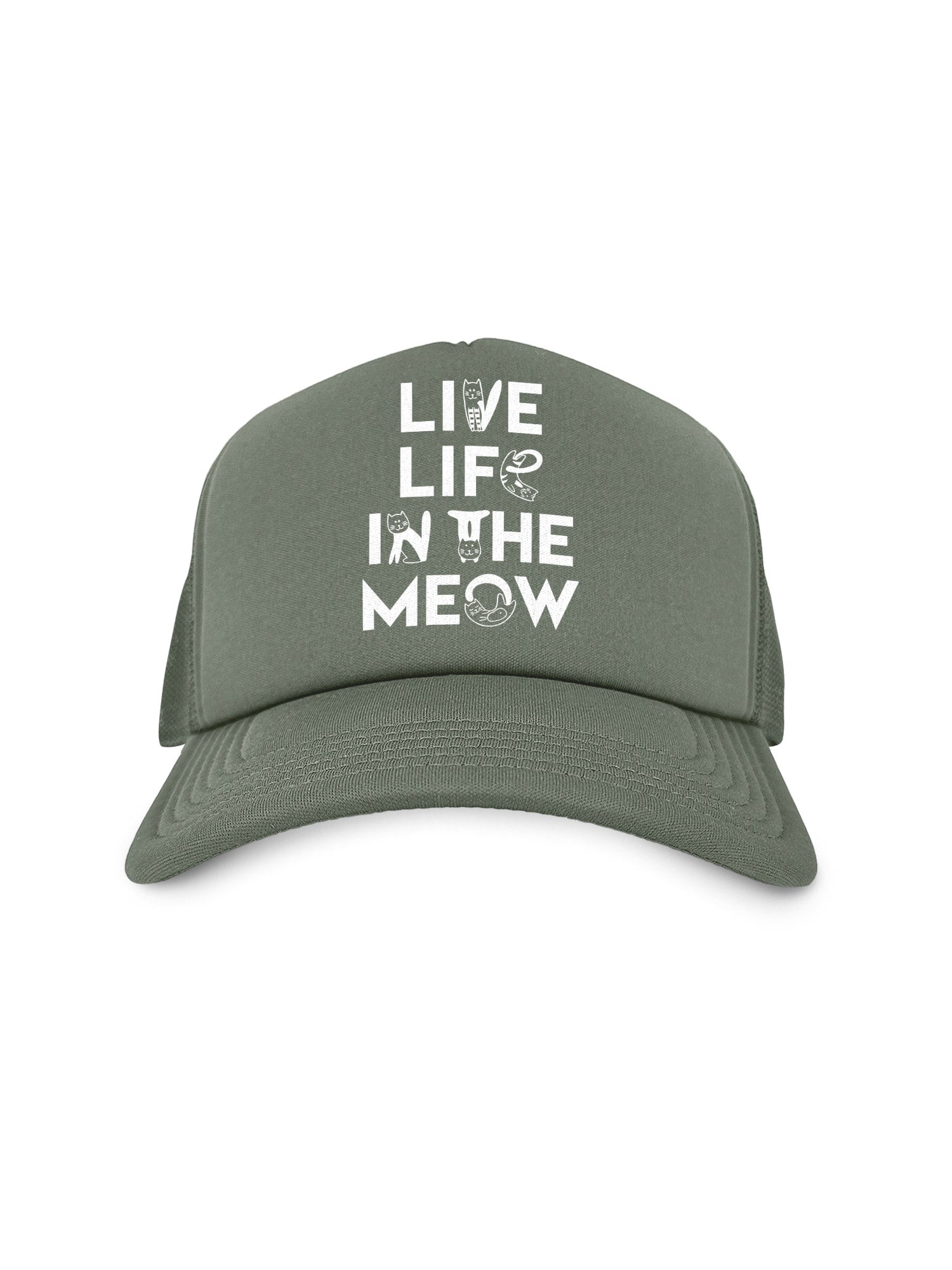 Live Life In The Meow Foam Trucker Cap