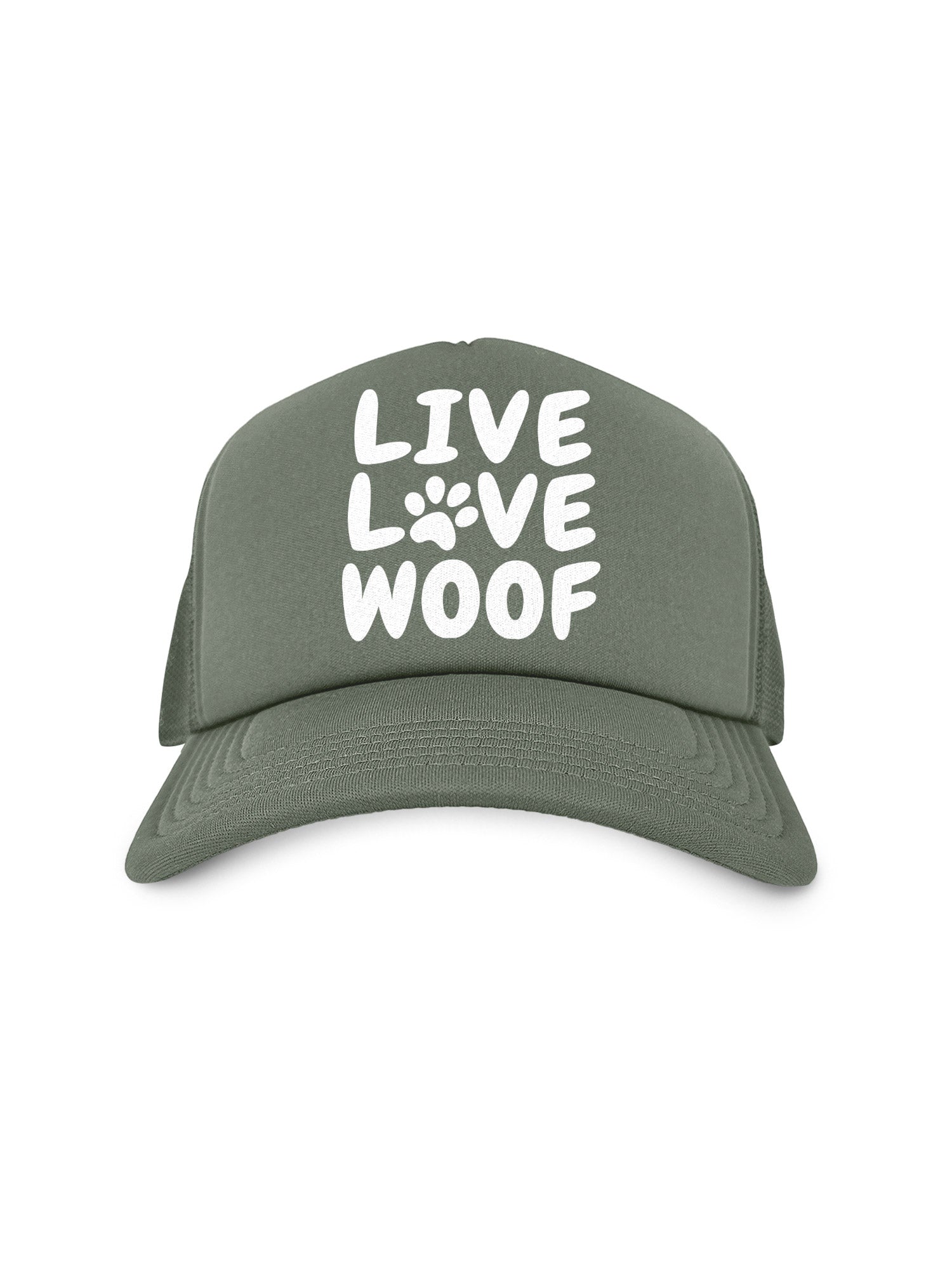 Live Love Woof Foam Trucker Cap
