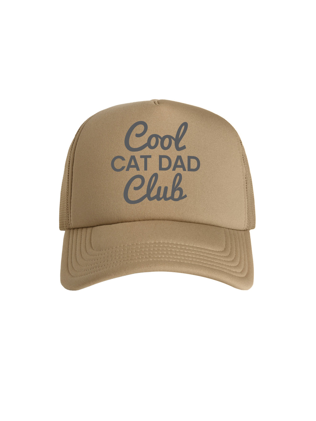 Cool Cat Dad Club Signature Script Foam Trucker Cap