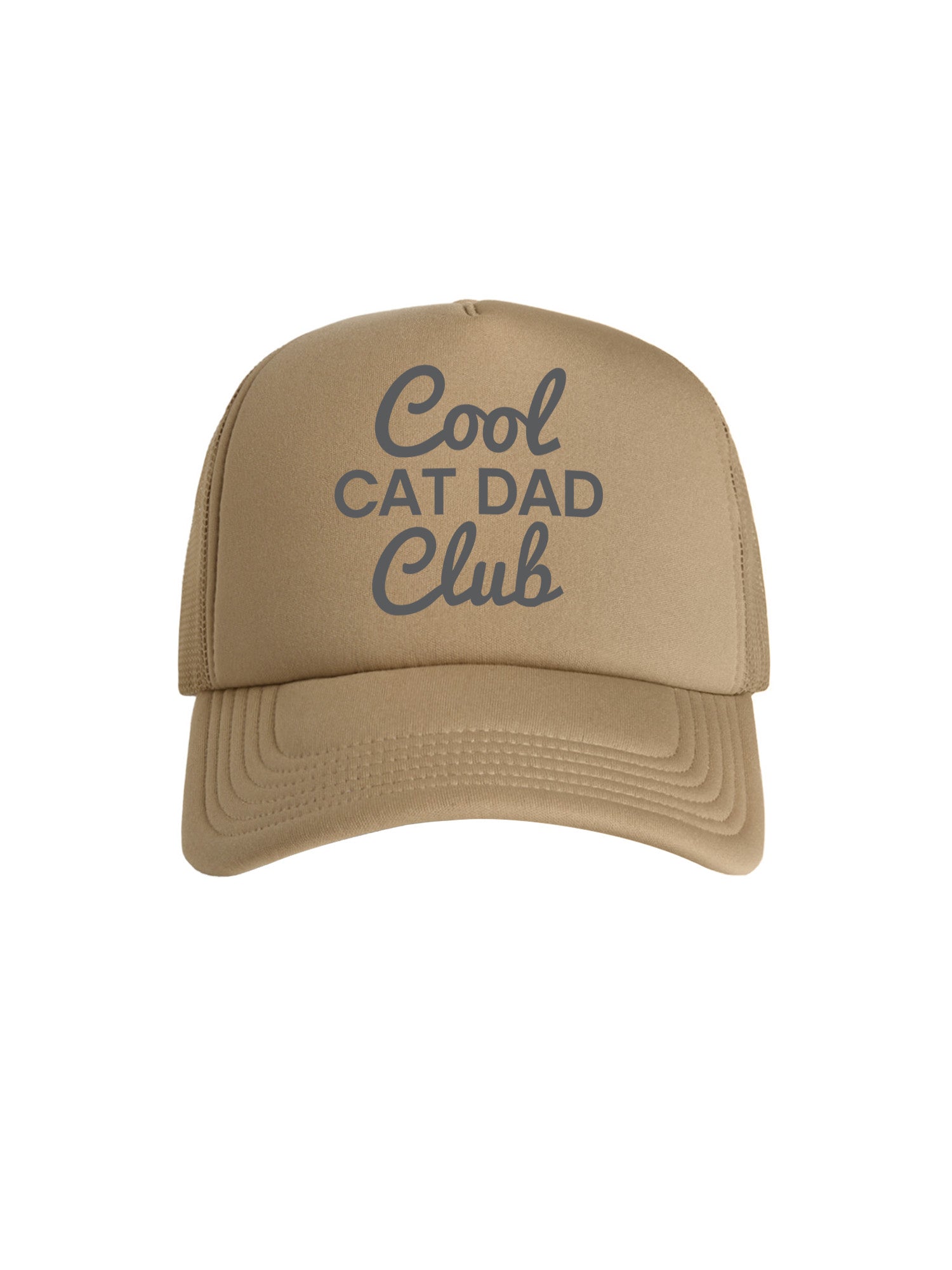 Cool Cat Dad Club Signature Script Foam Trucker Cap