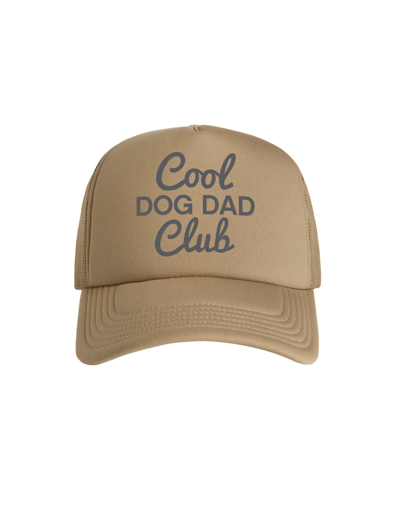 Cool Dog Dad Club Signature Script Foam Trucker Cap