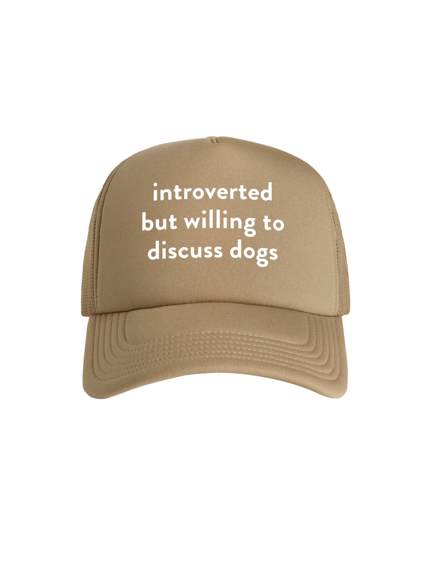 Introverted But Willing To Discuss Dogs Foam Trucker Cap