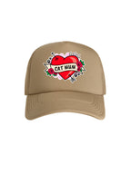 Cat Mum Heart Tattoo Foam Trucker Cap
