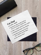 Cat Dad Definition Microfibre Suede Glasses Cleaning Cloths (Twinpack)