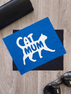 Cat Mum Silhouette Microfibre Suede Glasses Cleaning Cloths (Twinpack)