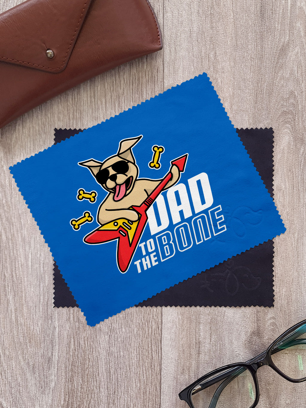 Dad To The Bone Microfibre Suede Glasses Cleaning Cloths (Twinpack)