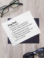 Dog Dad Definition Microfibre Suede Glasses Cleaning Cloths (Twinpack)