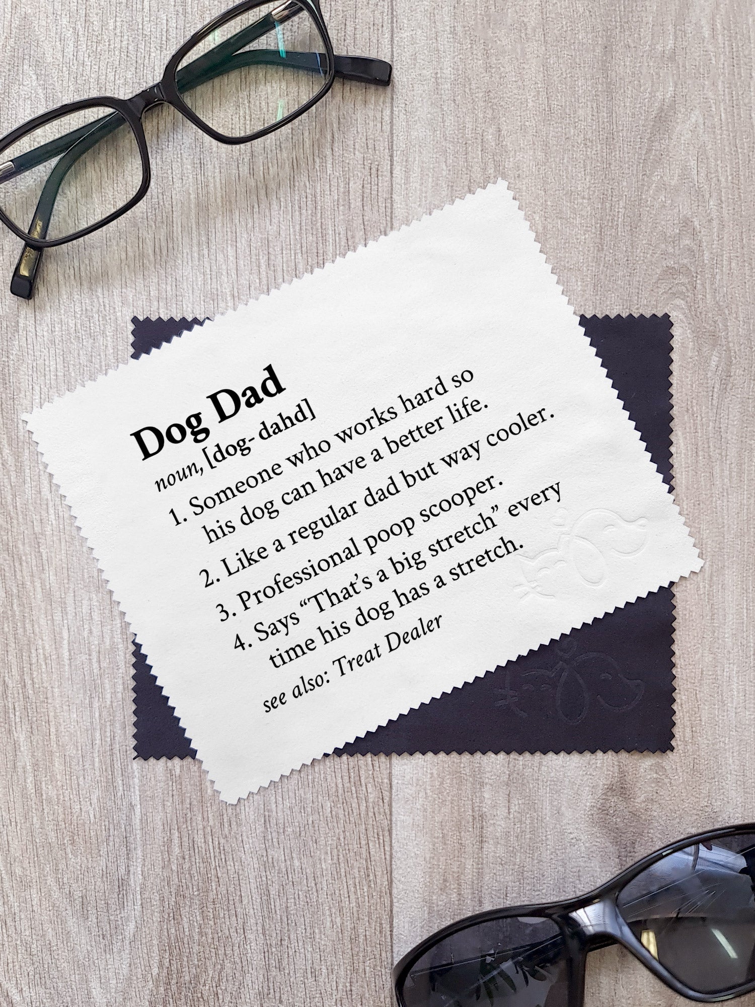 Dog Dad Definition Microfibre Suede Glasses Cleaning Cloths (Twinpack)