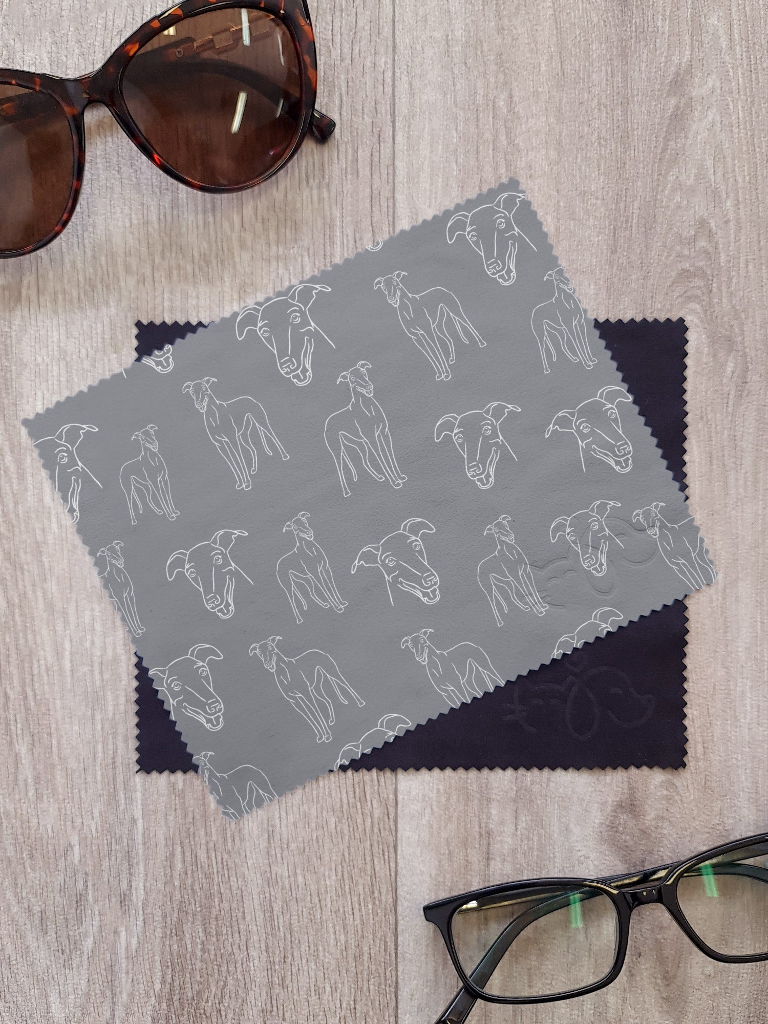 Greyhound Microfibre Suede Glasses Cleaning Cloths (Twinpack)