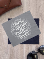 Horse Mother Coffee Lover Microfibre Suede Glasses Cleaning Cloths (Twinpack)