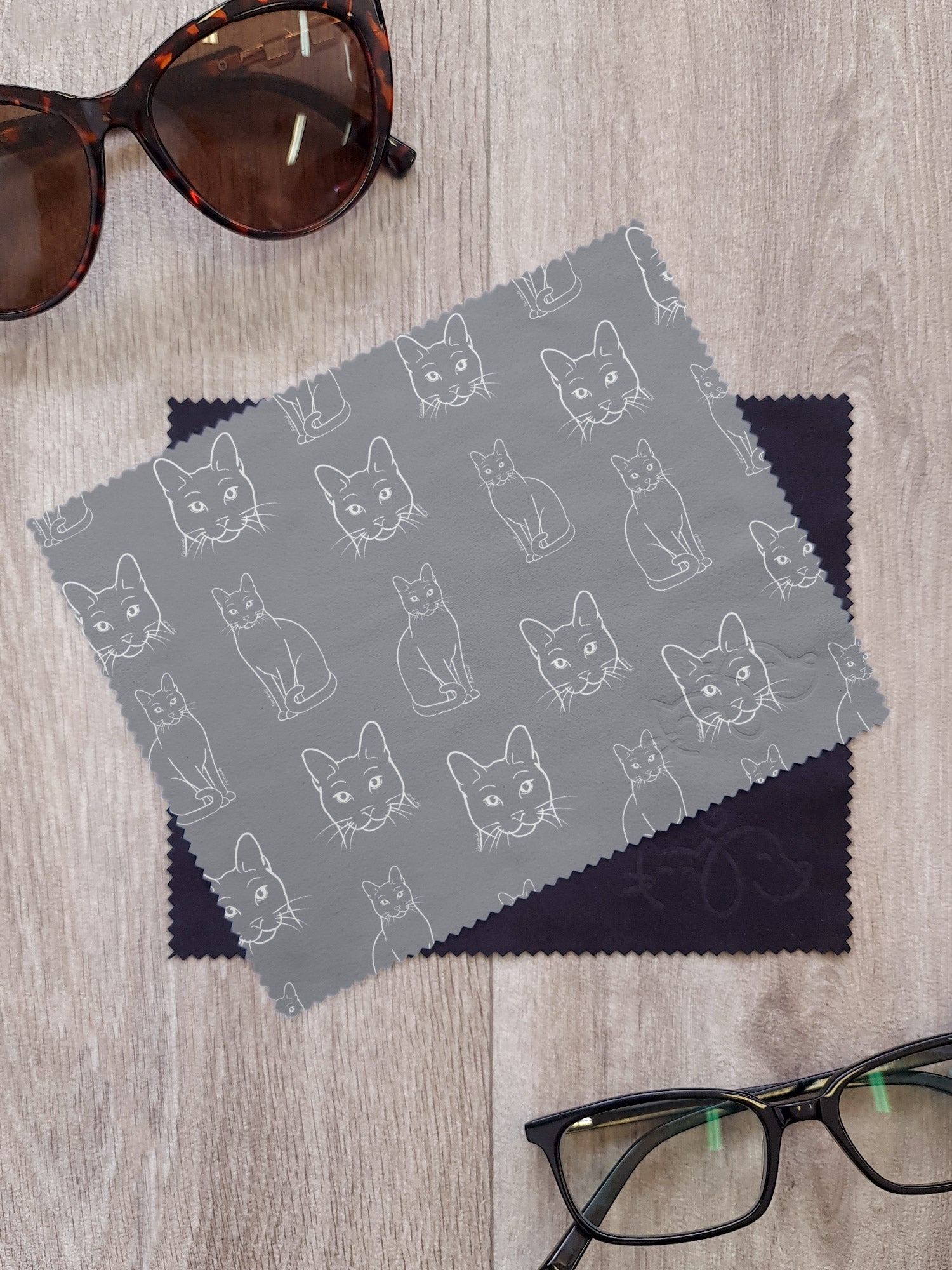 Russian Blue Microfibre Suede Glasses Cleaning Cloths (Twinpack)