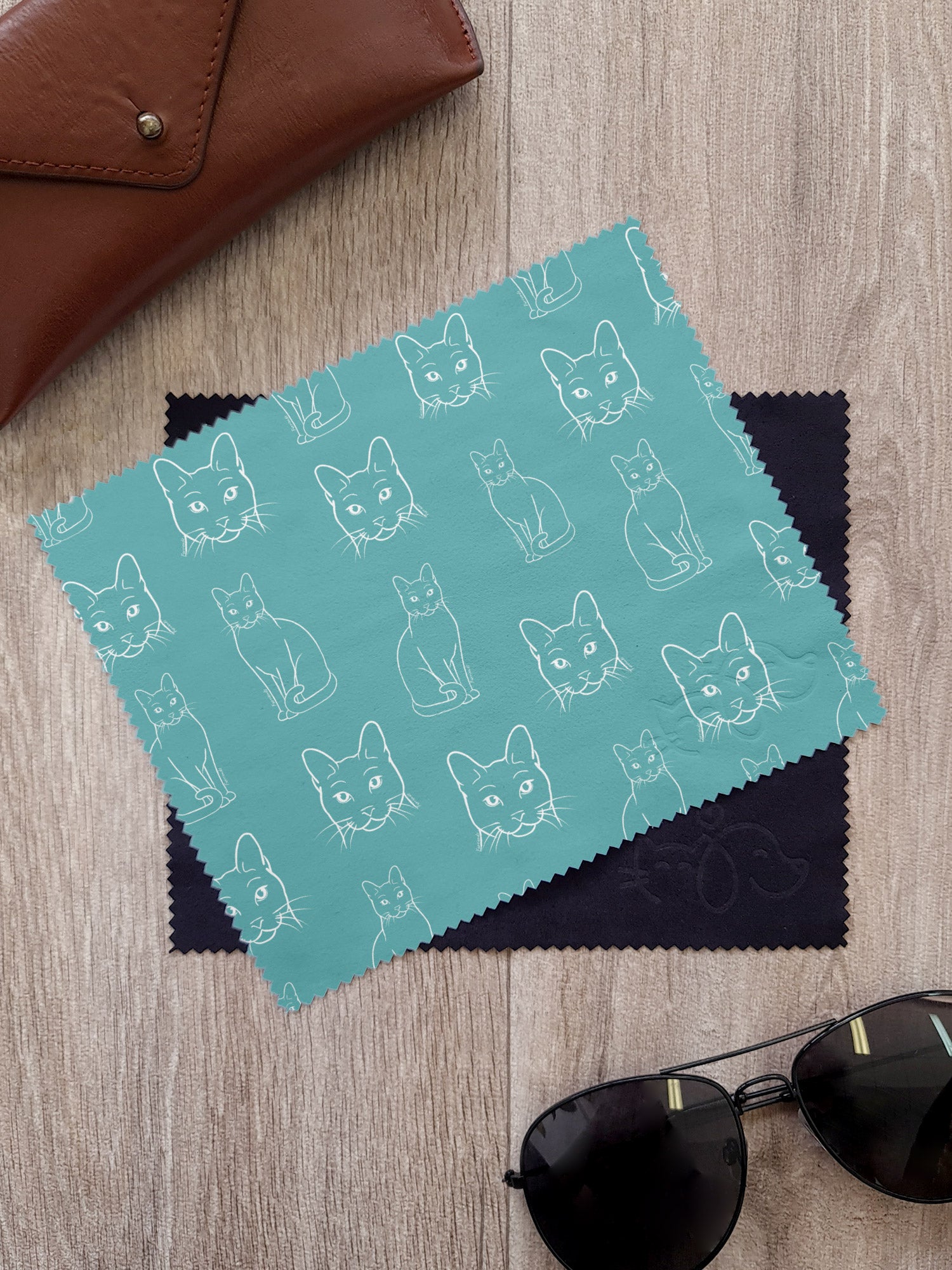 Russian Blue Microfibre Suede Glasses Cleaning Cloths (Twinpack)