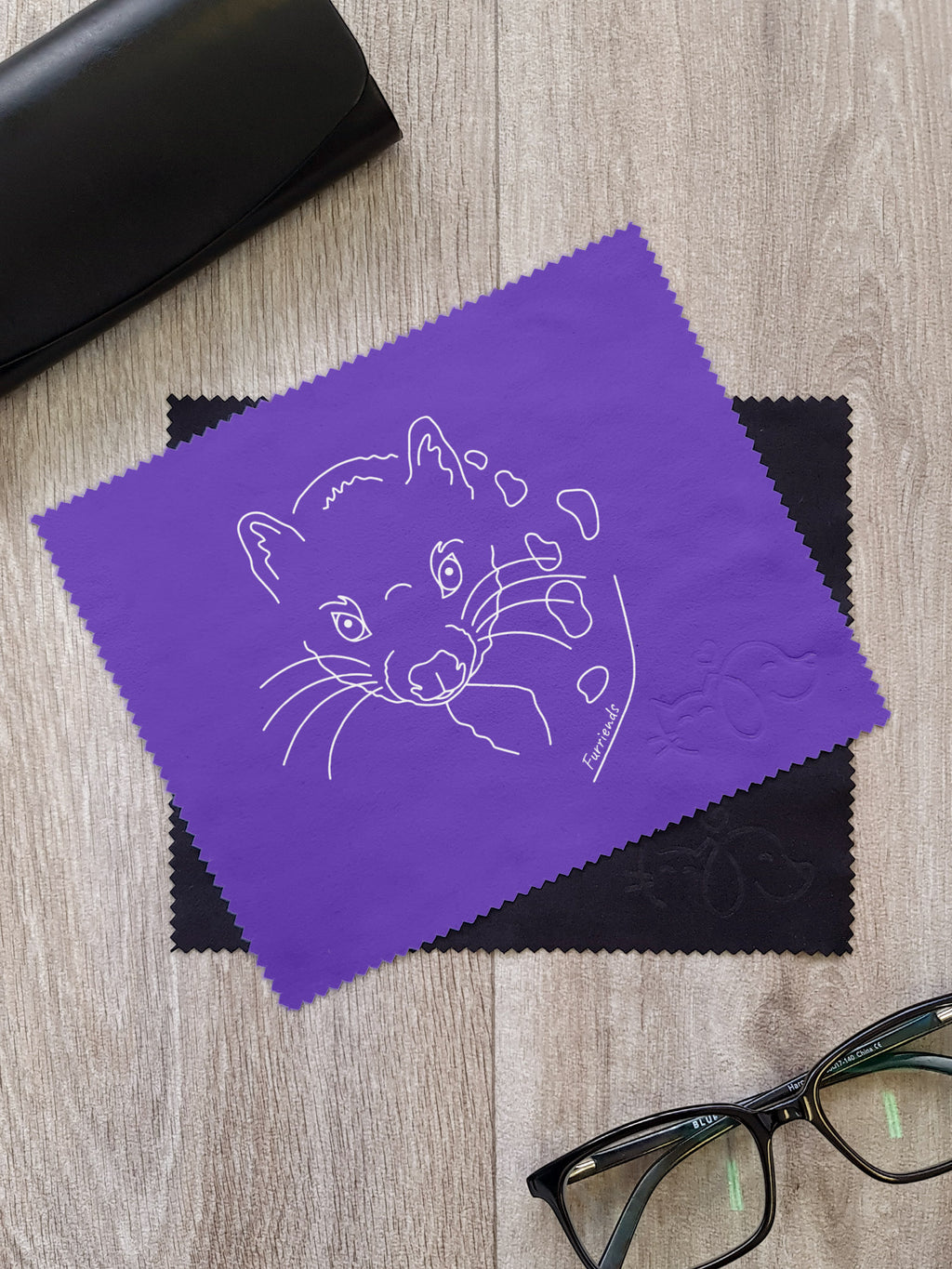 Spotted-Tailed Quoll Microfibre Suede Glasses Cleaning Cloths (Twinpack)