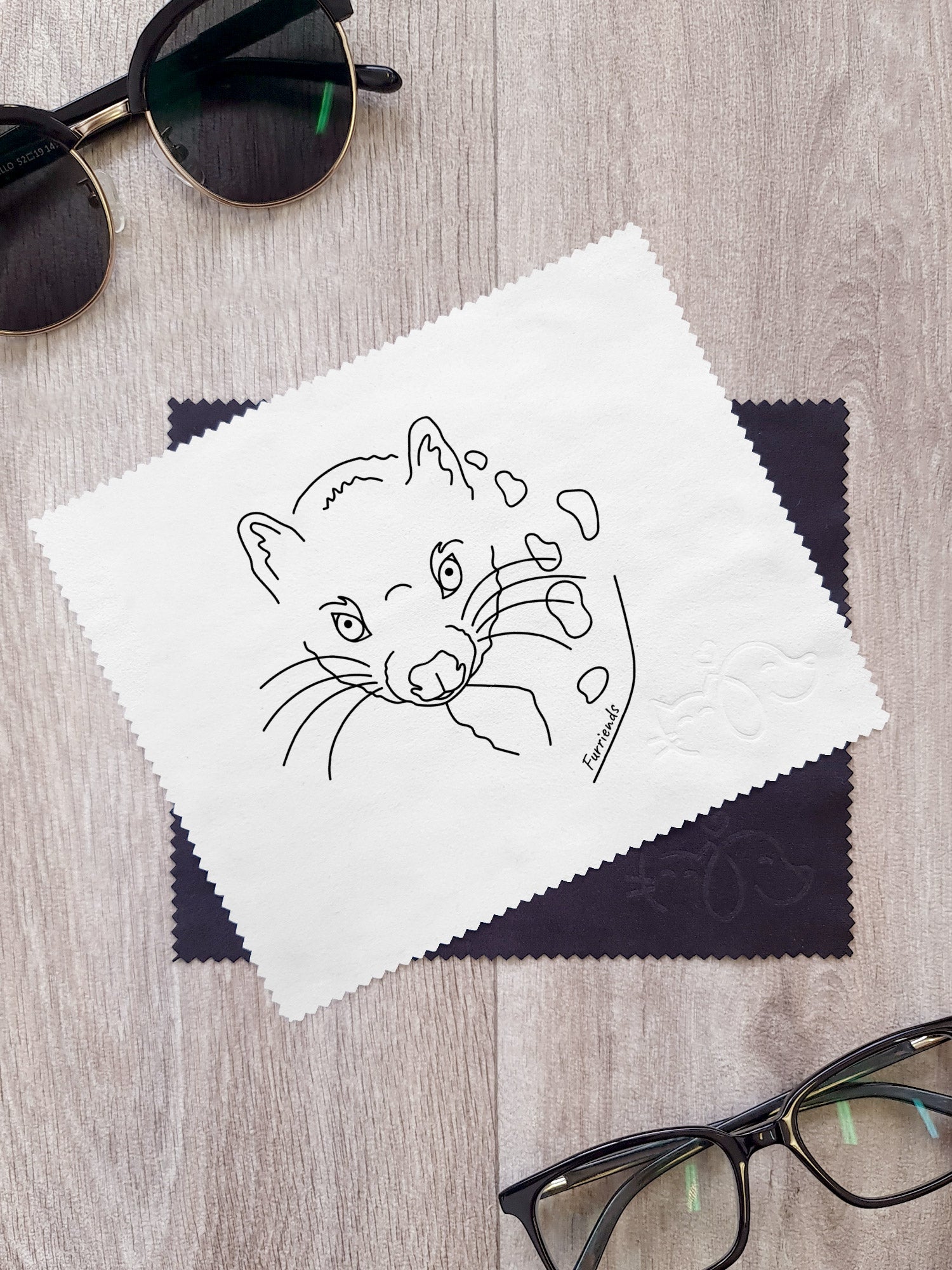 Spotted-Tailed Quoll Microfibre Suede Glasses Cleaning Cloths (Twinpack)