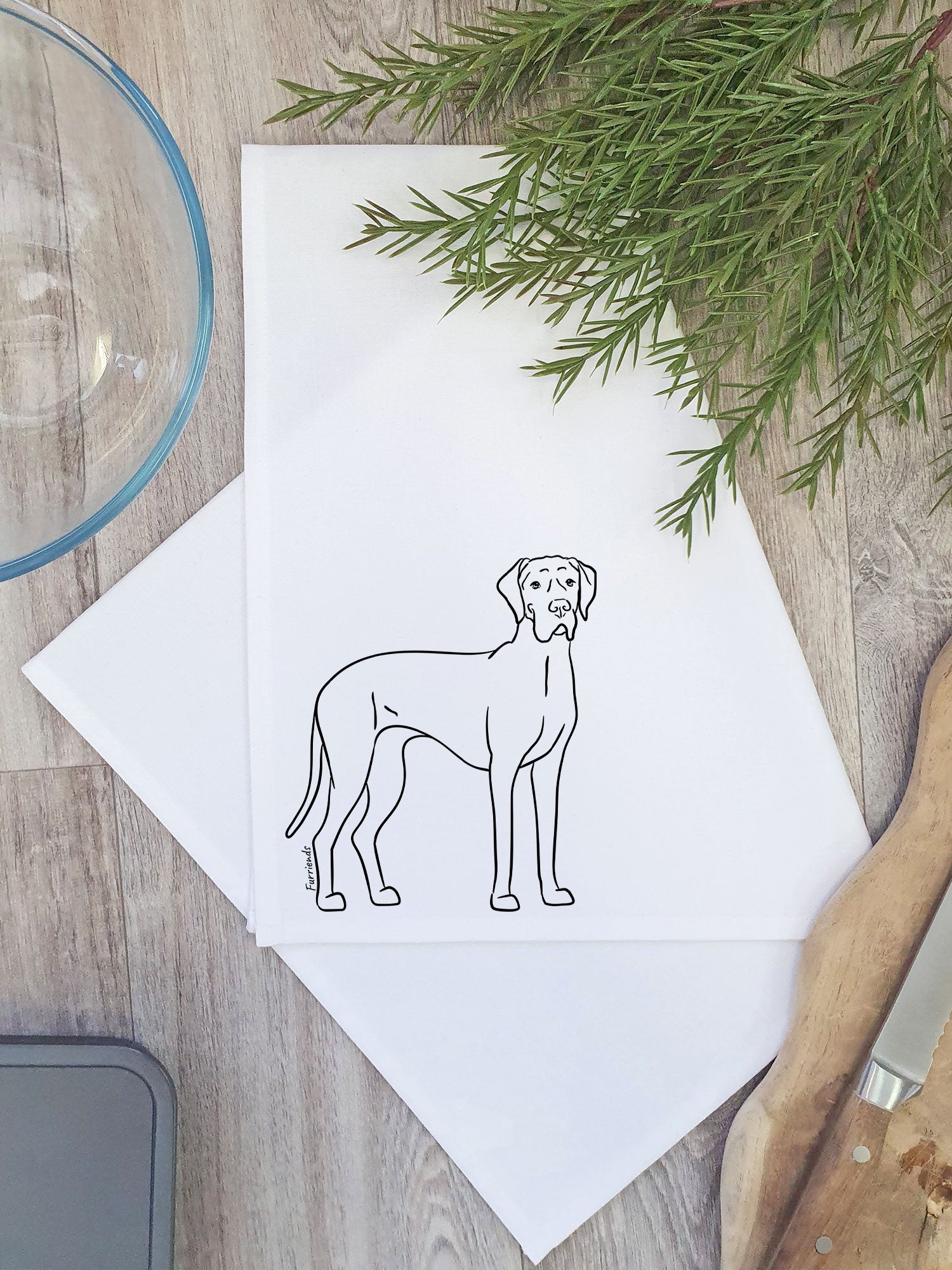 Great Dane Tea Towel