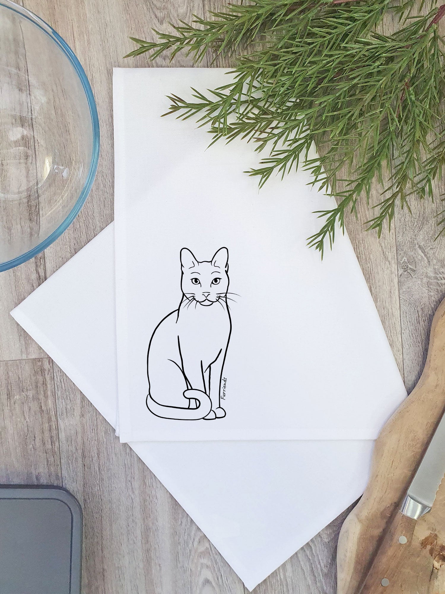 Russian Blue Tea Towel