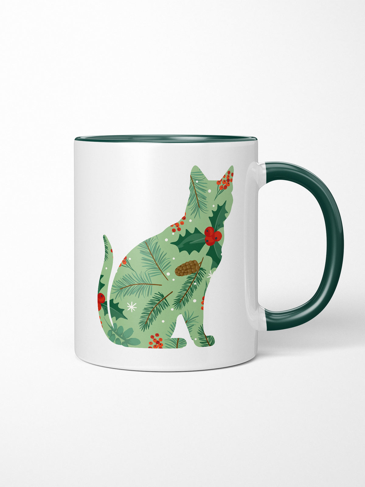 Feline Festive Ceramic Mug