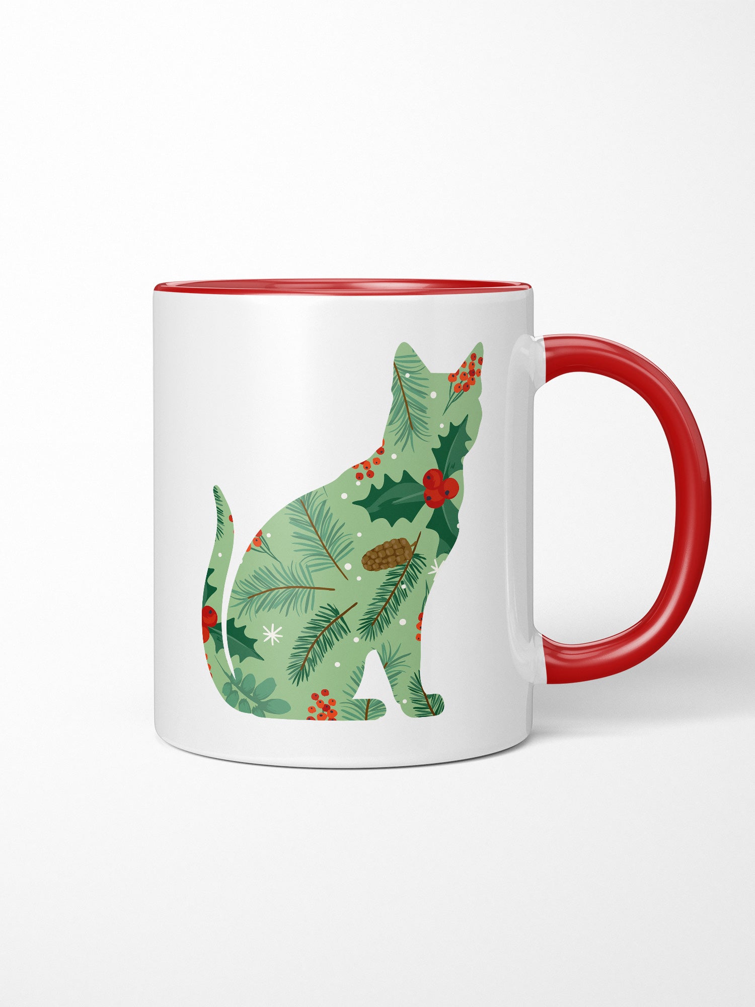 Feline Festive Ceramic Mug