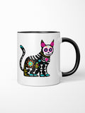 Sugar Skull Cat Ceramic Mug