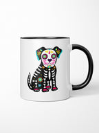 Sugar Skull Dog Ceramic Mug