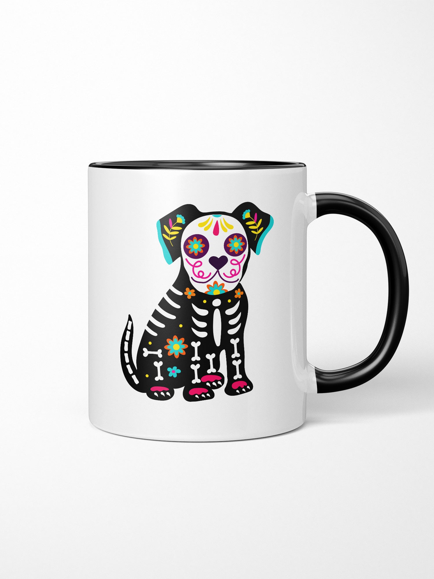 Sugar Skull Dog Ceramic Mug