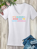It's A Good Day To Save Animals Emma Women's V-Neck Tee