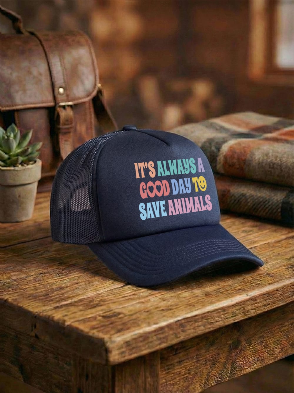 It's A Good Day To Save Animals Foam Trucker Cap