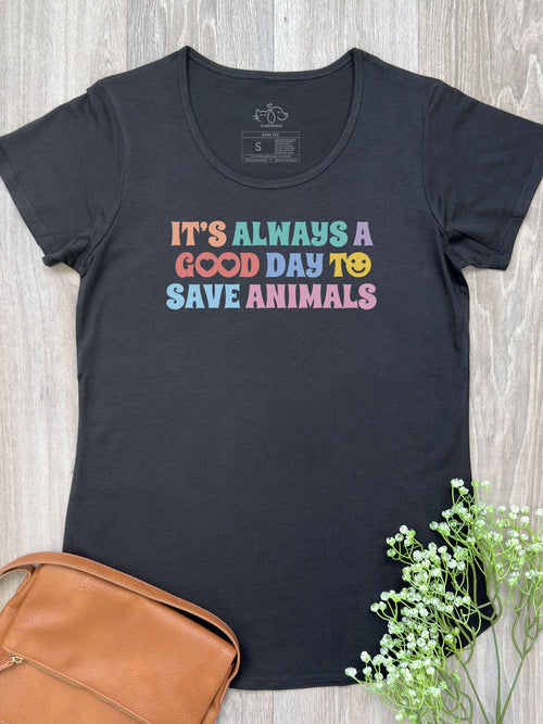 It's Always A Good Day To Save Animals Remi Women's Scoop Neck Tee