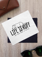 Life Is Ruff Microfibre Suede Glasses Cleaning Cloths (Twinpack)
